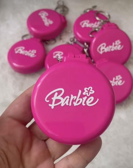 Pembe Barbie Taraklı Çanta Aynası